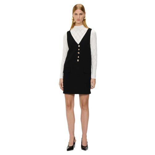 Veronika Maine Double Weave Button Tunic Dress